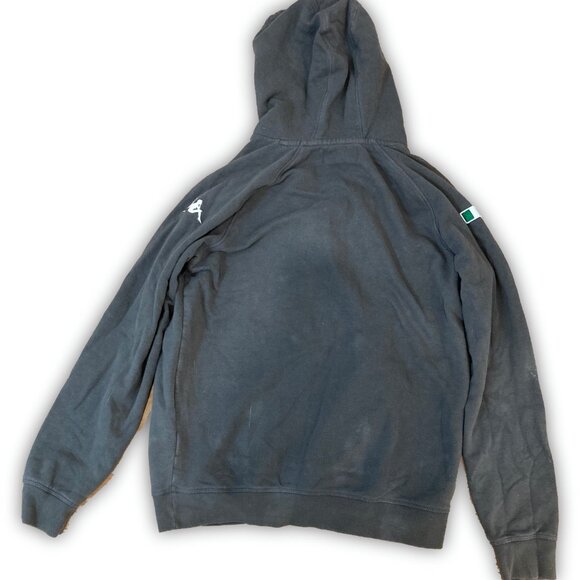 90s/00s Kappa Quarter Button Hoodie XL Fits M/L Gray Italian Streetwear Retro - Picture 4 of 4